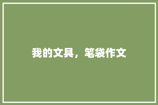 我的文具，笔袋作文