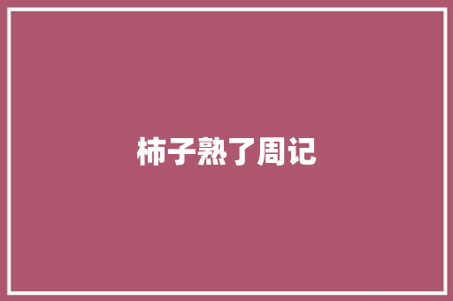 柿子熟了周记