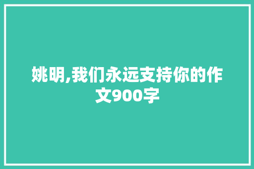 姚明,我们永远支持你的作文900字 简历模板