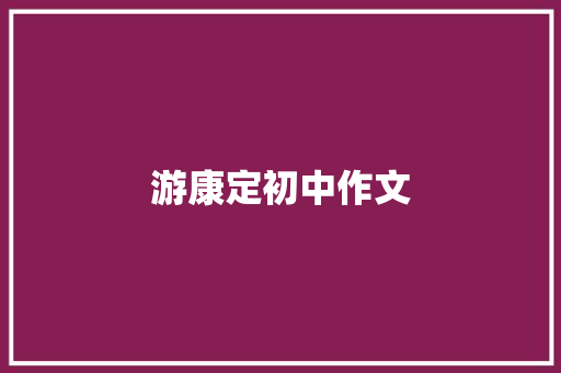 游康定初中作文 报告写作