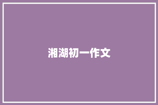 湘湖初一作文 词汇积累