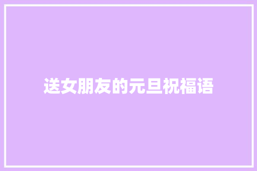 送女朋友的元旦祝福语 词汇积累