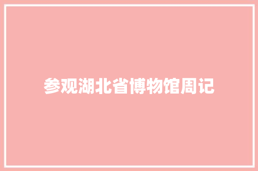 参观湖北省博物馆周记 写作社区