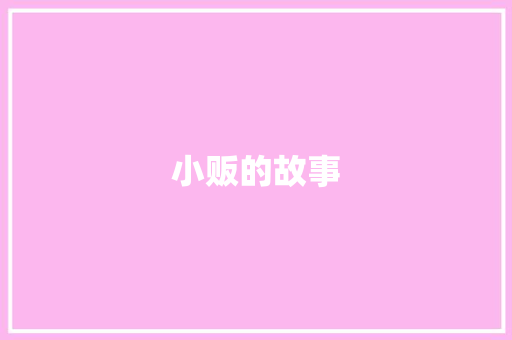 小贩的故事 范文赏析