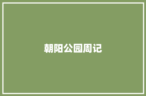 朝阳公园周记 报告写作