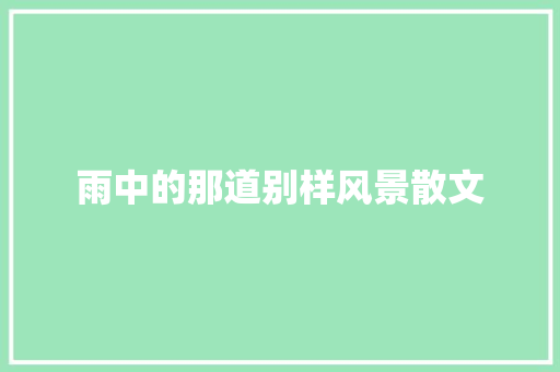 雨中的那道别样风景散文 简历模板