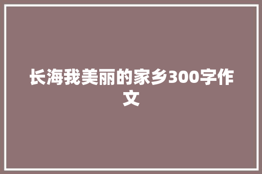 长海我美丽的家乡300字作文 写作素材