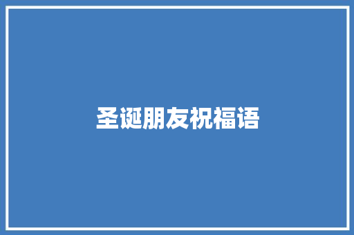 圣诞朋友祝福语 写作素材