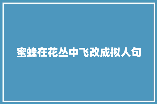 蜜蜂在花丛中飞改成拟人句 报告写作