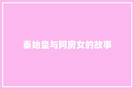秦始皇与阿房女的故事 简历模板