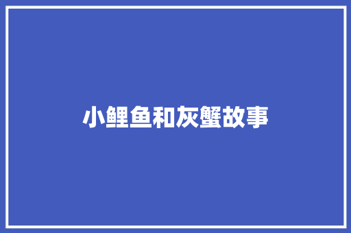 小鲤鱼和灰蟹故事 简历模板
