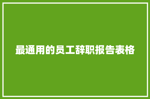 最通用的员工辞职报告表格 词汇积累