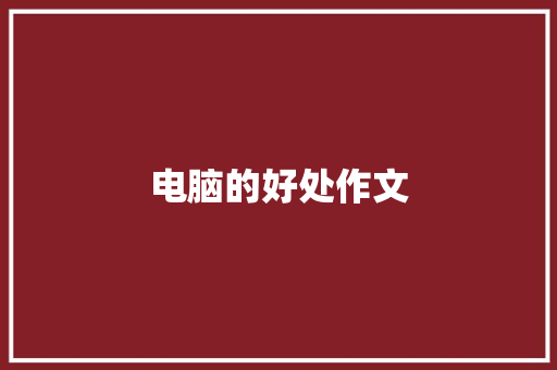 电脑的好处作文 词汇积累
