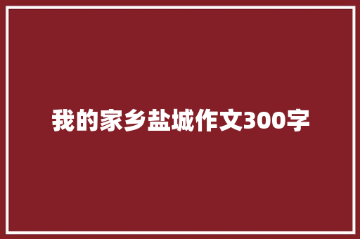 我的家乡盐城作文300字 写作技巧