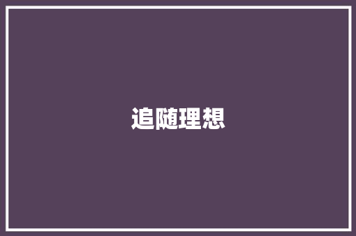 追随理想 诗歌创作