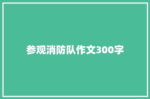 参观消防队作文300字