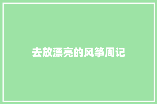 去放漂亮的风筝周记 词汇积累