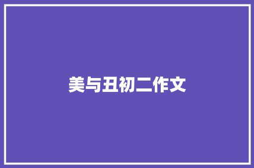 美与丑初二作文 词汇积累