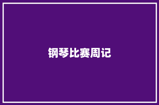 钢琴比赛周记 词汇积累