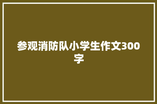 参观消防队小学生作文300字 诗歌创作
