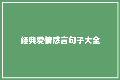 经典爱情感言句子大全 词汇积累