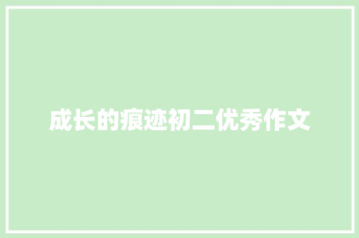 成长的痕迹初二优秀作文 简历模板