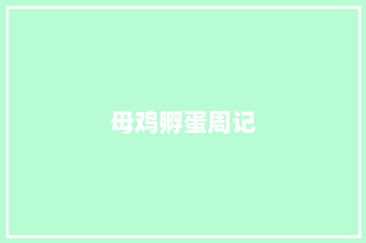 母鸡孵蛋周记 写作社区
