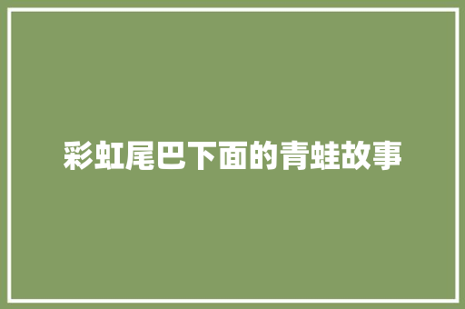 彩虹尾巴下面的青蛙故事 诗歌创作