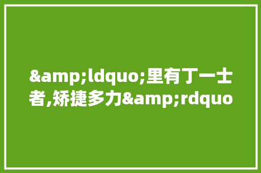 &ldquo;里有丁一士者,矫捷多力&rdquo;原文及翻译