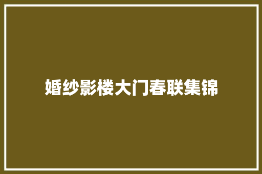 婚纱影楼大门春联集锦 范文赏析