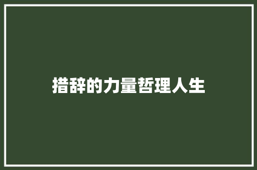 措辞的力量哲理人生 词汇积累