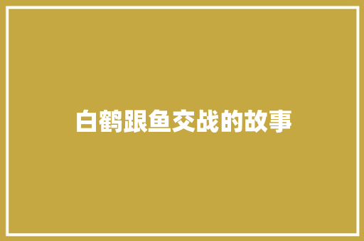 白鹤跟鱼交战的故事