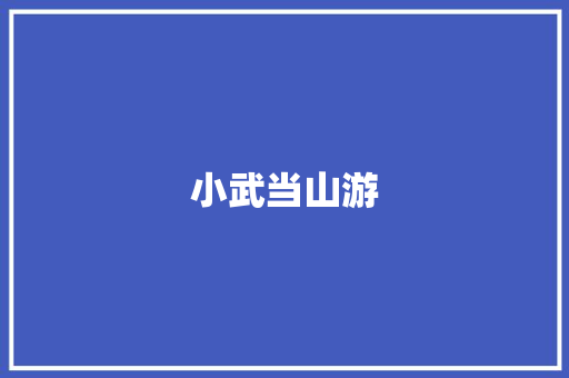 小武当山游 诗歌创作