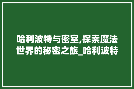 哈利波特与密室,探索魔法世界的秘密之旅_哈利波特与密室词汇积累