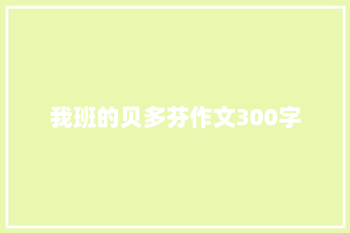 我班的贝多芬作文300字 词汇积累