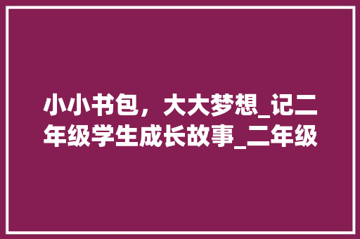 小小书包，大大梦想_记二年级学生成长故事_二年级词汇量积累的作文书