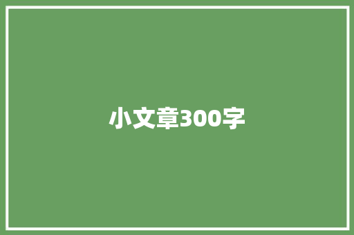 小文章300字