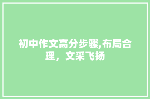 初中作文高分步骤,布局合理，文采飞扬