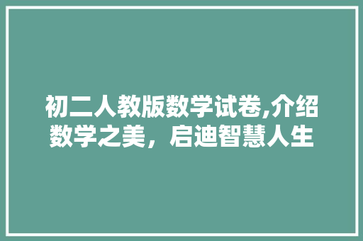 初二人教版数学试卷,介绍数学之美，启迪智慧人生 写作社区