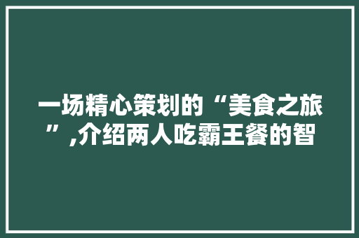 一场精心策划的“美食之旅”,介绍两人吃霸王餐的智慧与风险 报告写作