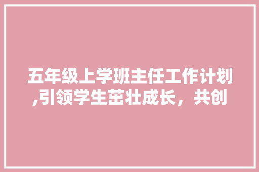 五年级上学班主任工作计划,引领学生茁壮成长，共创美好未来