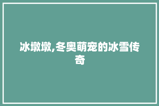 冰墩墩,冬奥萌宠的冰雪传奇 简历模板