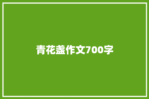 青花盏作文700字 写作技巧