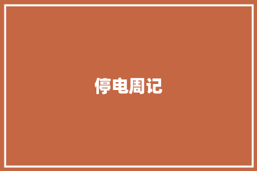 停电周记 词汇积累
