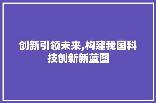 创新引领未来,构建我国科技创新新蓝图