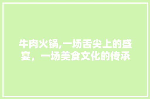 牛肉火锅,一场舌尖上的盛宴，一场美食文化的传承 词汇积累