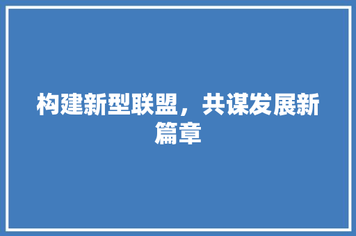 构建新型联盟，共谋发展新篇章