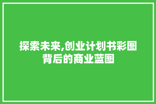 探索未来,创业计划书彩图背后的商业蓝图