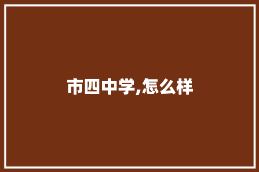 市四中学,怎么样