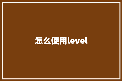 怎么使用level